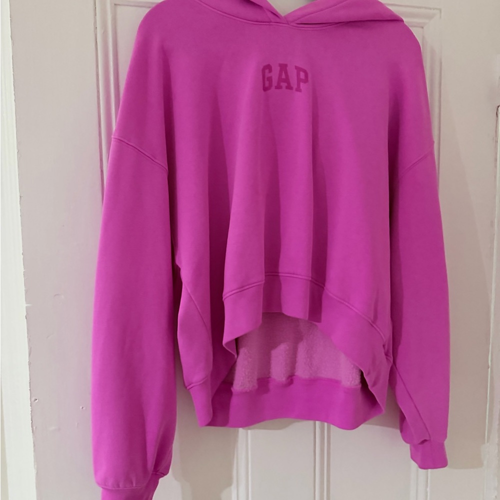 GAP Women's Bright Pink Hoodie Sweater